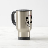 Schattigee panda beer custom Monogram Reisbeker (Voorkant links)