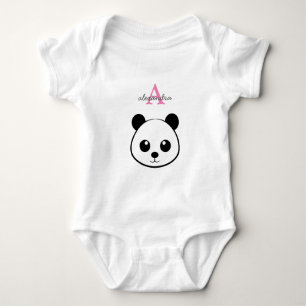 Schattigee panda beer custom Monogram Romper
