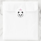 Schattigee panda beer custom Monogram Ronde Sticker (Tas)