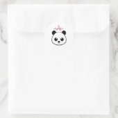 Schattigee panda beer custom Monogram Ronde Sticker (Tas)