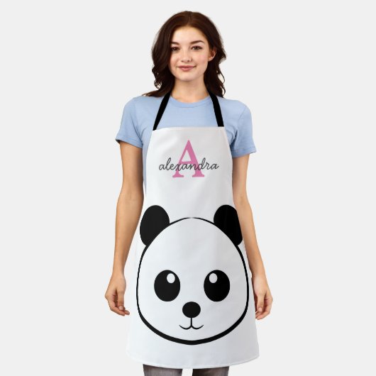 Schattigee panda beer custom Monogram Schort (Gedragen)