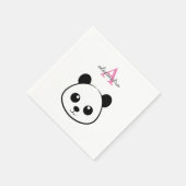 Schattigee panda beer custom Monogram Servet (Hoek)