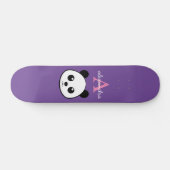 Schattigee Panda Beer Custom Monogram Skateboard (Horizontaal)