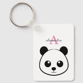 Schattigee panda beer custom Monogram Sleutelhanger