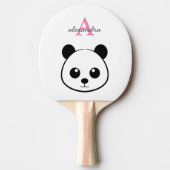 Schattigee panda beer custom Monogram Tafeltennisbatje (Voorkant)