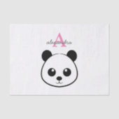 Schattigee panda beer custom Monogram Tissuepapier (Voorkant)