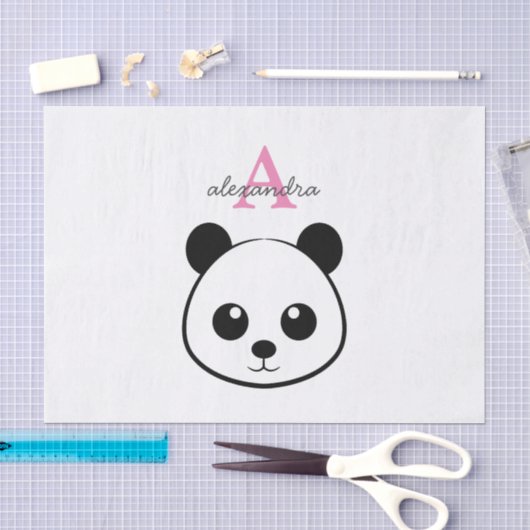 Schattigee panda beer custom Monogram Tissuepapier (Craft)