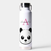 Schattigee Panda Beer Custom Monogram Waterfles (Voorkant)