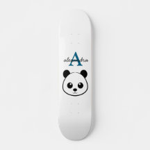 Schattigee Panda Beer Custom Monogram Witte Achter