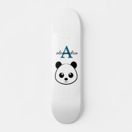 Schattigee Panda Beer Custom Monogram Witte Achter Persoonlijk Skateboard
