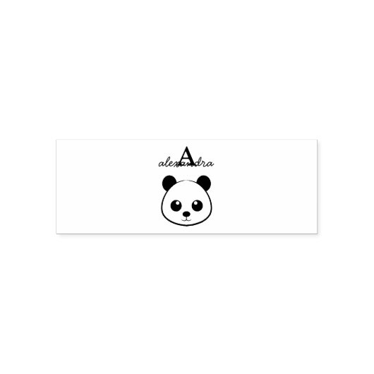 Schattigee panda beer custom Monogram Zelfinktende Stempel (Design)