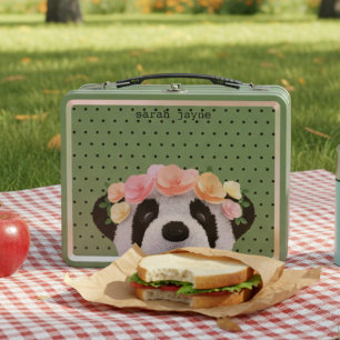 Schattigee Panda Beer Custom Naam Meisje Metal Lun