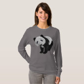 SCHATTIGEE PANDA BEER DAMES T-SHIRTS (Voorkant volledig)