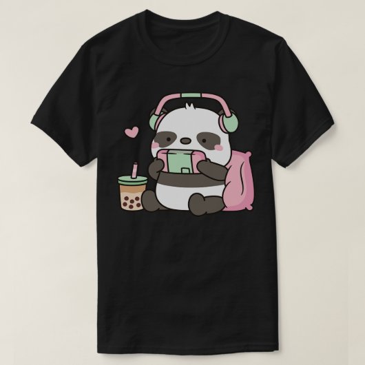 Schattigee Panda Beer Gamer T-shirt (Design voorkant)