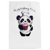 Schattigee Panda Beer geschenktas Medium Cadeauzakje (Voorkant)