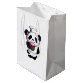 Schattigee Panda Beer geschenktas Medium Cadeauzakje (Achterkant Gekanteld)
