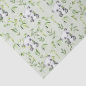 Schattigee Panda Beer Groene Bamboe Groen Decoupag Tissuepapier (Detail)