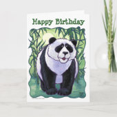 Schattigee Panda Beer Happy Birthday Kaart (Voorkant)