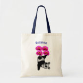 Schattigee Panda Beer Jongleren gepersonaliseerd Tote Bag (Voorkant)