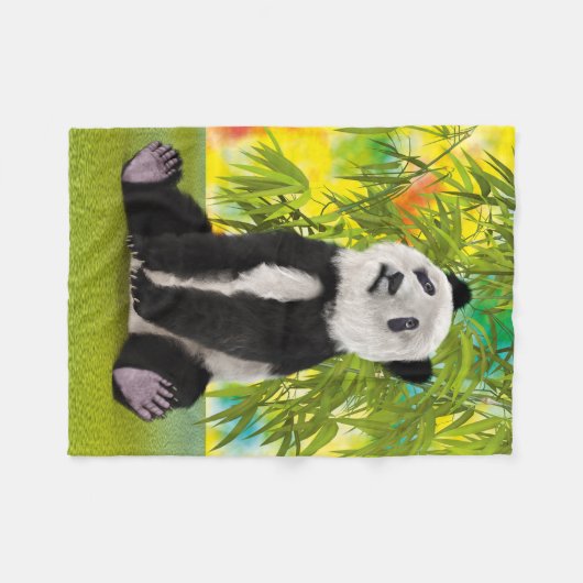 Schattigee Panda Beer Kawaii Dierenvriend Perfect  Fleece Deken (Voorkant (Horizontaal))