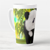 Schattigee Panda Beer Kawaii Dierenvriend Perfect  Latte Mok (Linkerhoek)