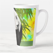 Schattigee Panda Beer Kawaii Dierenvriend Perfect  Latte Mok (Rechts)