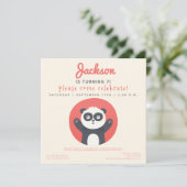 Schattigee Panda Beer Leuke Kids Verjaardagsfeestu Kaart (Staand voorkant)