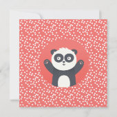 Schattigee Panda Beer Leuke Kids Verjaardagsfeestu Kaart (Achterkant)