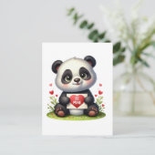 Schattigee panda beer mijn feestdagenkaart (Staand voorkant)