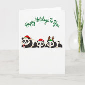 Schattigee Panda Beer Prettige feestdagen Kaart (Voorkant)