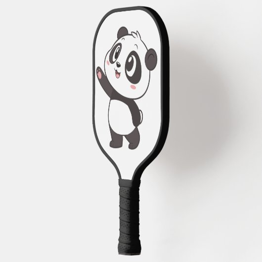 Schattigee Panda Beer Waving – Pickleball Paddle D (Links)