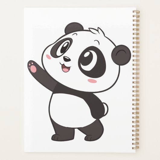 Schattigee Panda Beer Waving – Planner Hoesje Desi (Achterkant)