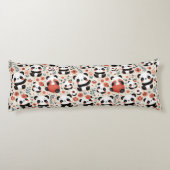 Schattigee Panda Beren en Bloemen Lichaamskussen (Achterkant)