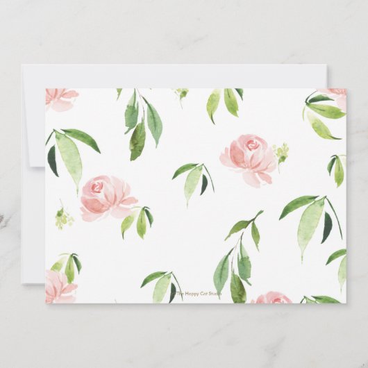 Schattigee Panda Bloemen Groen 1e Verjaardag Meisj Kaart (Achterkant)