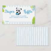 Schattigee Panda Boy Baby shower Luier Raffle Kaar Informatiekaartje (Voorkant / Achterkant)