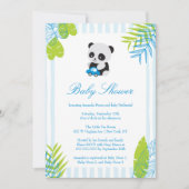 Schattigee Panda Boy Baby shower Uitnodiging (Voorkant)