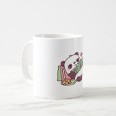 Schattigee Panda Chillin met Anime Chips en Bubble Koffiemok (Voorkant links)