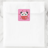 Schattigee Panda Cupcake Sticker (Tas)