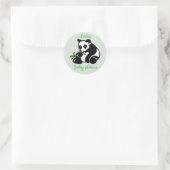 Schattigee PANDA - Dier - baby shower - Personalis Ronde Sticker (Tas)