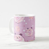 Schattigee panda donuts – pastelesthetiek koffiemok (Voorkant links)