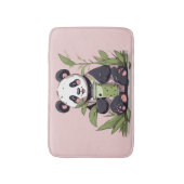 Schattigee Panda drink bubbelthee, boba tea Badmat (Voorkant Verticaal)