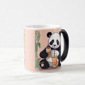 Schattigee Panda drink bubbelthee, boba tea Magische Mok (Voorkant rechts)