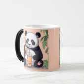 Schattigee Panda drink bubbelthee, boba tea Magische Mok (Voorkant links)