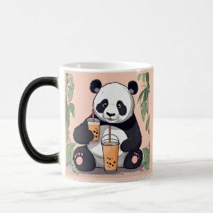Schattigee Panda drink bubbelthee, boba tea Magische Mok