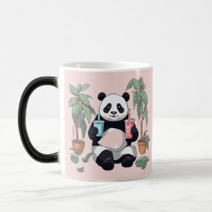 Schattigee Panda drink bubbelthee, boba tea Magische Mok