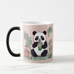 Schattigee Panda drink bubbelthee, boba tea Magische Mok