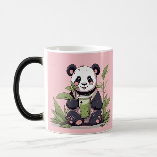 Schattigee Panda drink bubbelthee, boba tea Magische Mok (Links)
