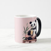 Schattigee Panda drink bubbelthee, boba tea Magische Mok (Voorkant rechts)