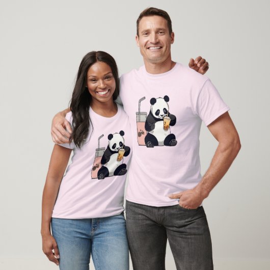 Schattigee Panda drink bubbelthee, boba tea T-shirt (Unisex)
