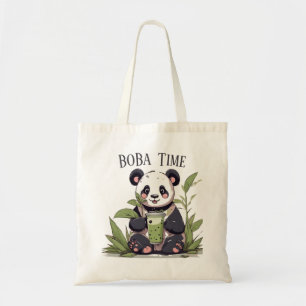 Schattigee Panda drink bubbelthee, boba tea Tote Bag